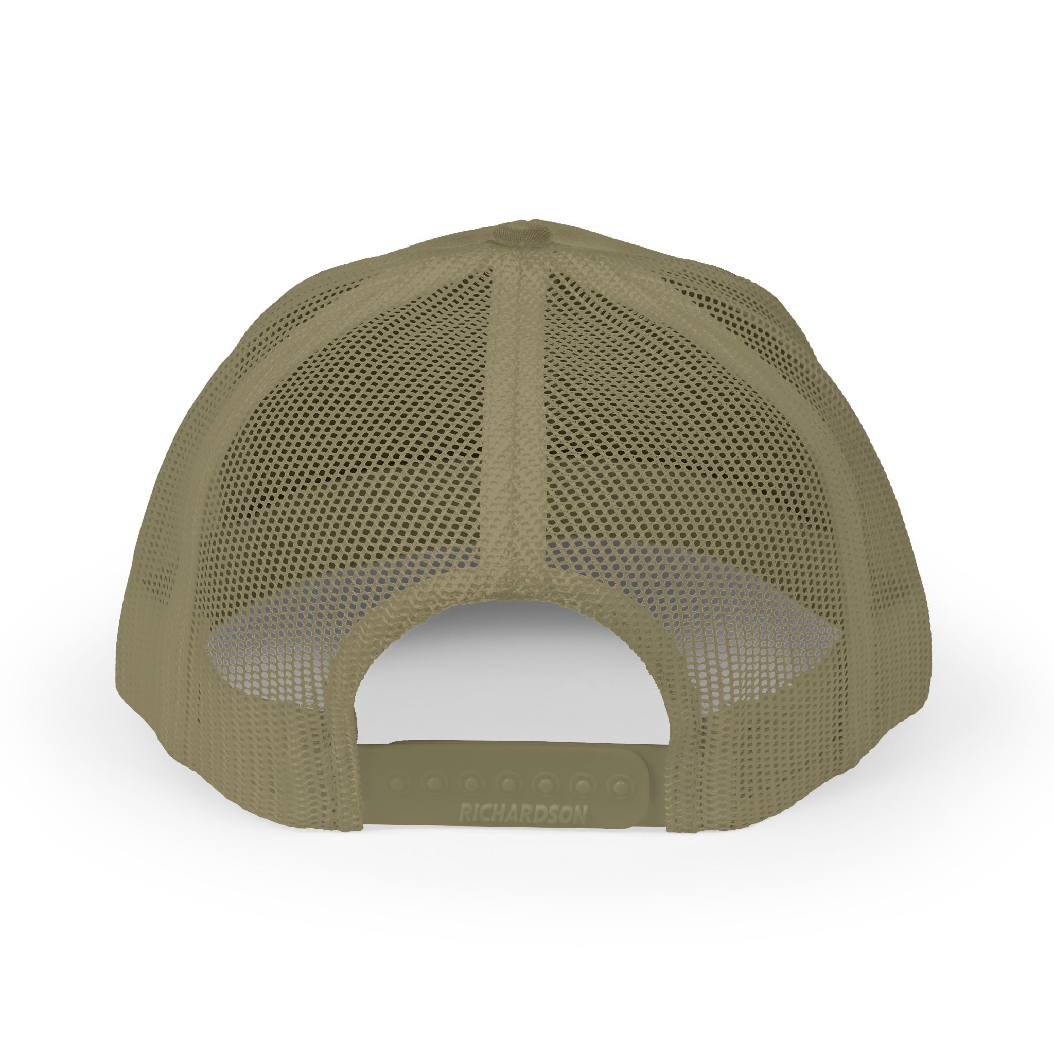 Loden CastNReel trucker hat with mesh back and adjustable snap closure