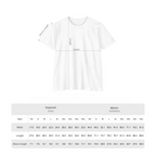 Size guide for CastNReel Fishin premium fishing shirts showing width, length, and sleeve measurements for sizes XS through 5XL