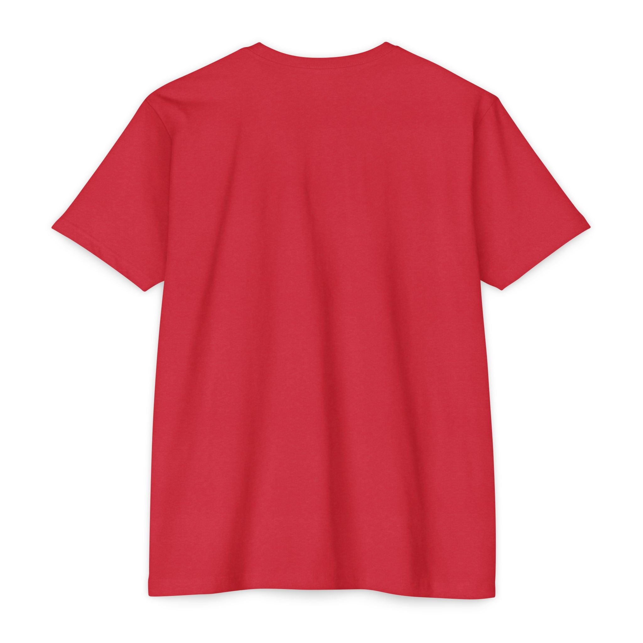Red CastNReel Shark Logo Shirt back with no graphic