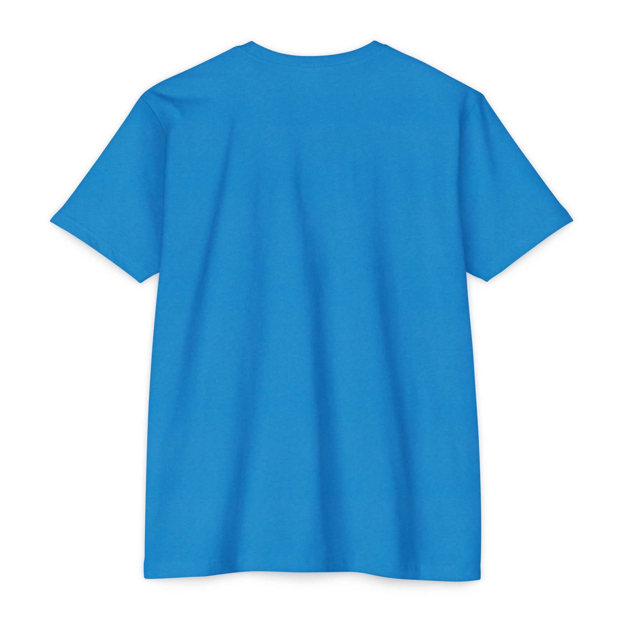 Turquoise CastNReel Shark Logo Shirt back with no graphic