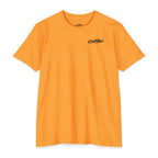 Orange Make Waves Mermaid Shirt front with CastNReel Fishin logo