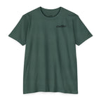 Forest Green Sand Dollars Makes Me Holler Shirt front with CastNReel Fishin logo