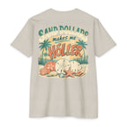 Sand Sand Dollars Makes Me Holler Shirt back with beach sand dollar graphic