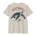 Sand Sea Turtle Fishing Shirt featuring a vintage sea turtle illustration