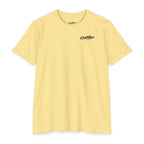Banana Cream Stay Salty Dolphin Shirt front with CastNReel Fishin logo