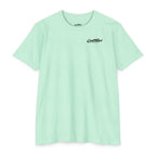 Mint Stay Salty Dolphin Shirt front with CastNReel Fishin logo