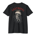 Black Vintage Jellyfish Shirt back with detailed jellyfish graphic