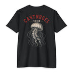 Black Vintage Jellyfish Shirt back with detailed jellyfish graphic