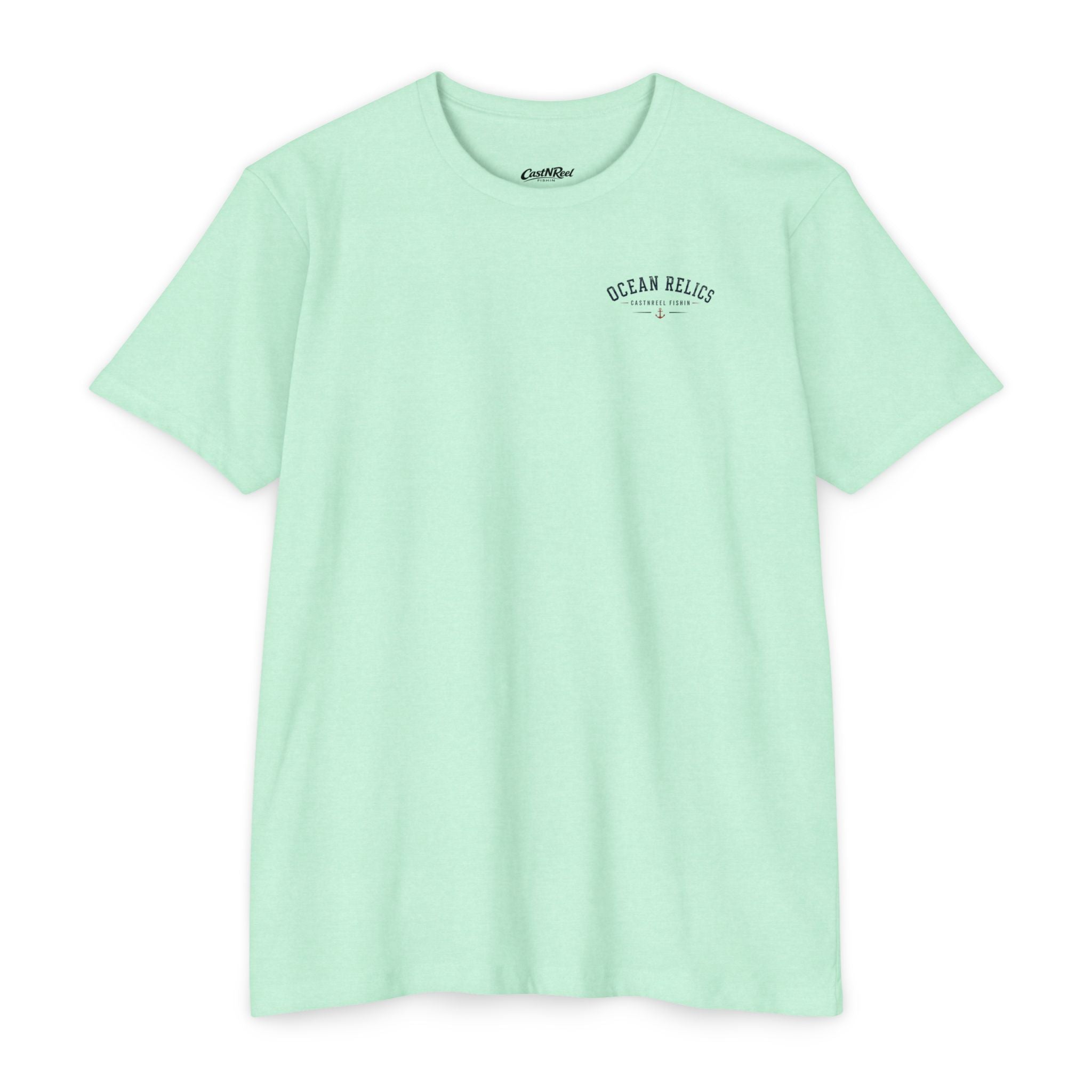 Mint Vintage Octopus Shirt front with Ocean Relics chest logo