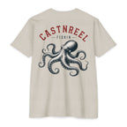 Sand Vintage Octopus Shirt back with detailed nautical octopus graphic